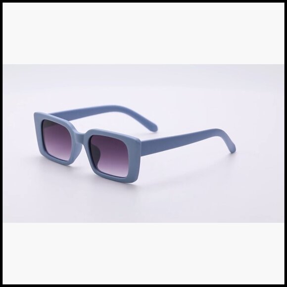 Plastic Frame Vintage Rectangle Sunglasses with UV400 Polarized Lenses
